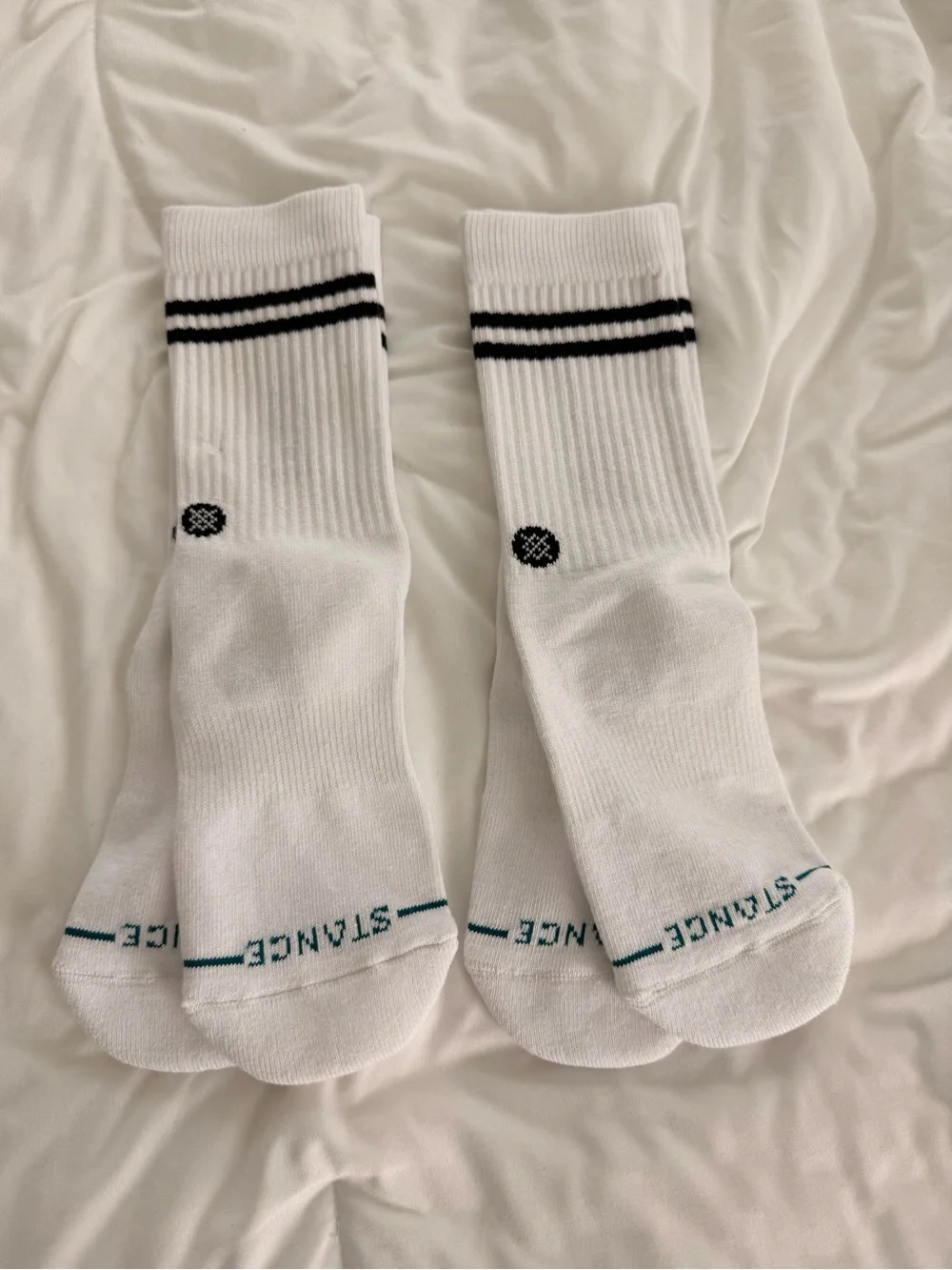 STANCE White Crew Socks - 2 pairs